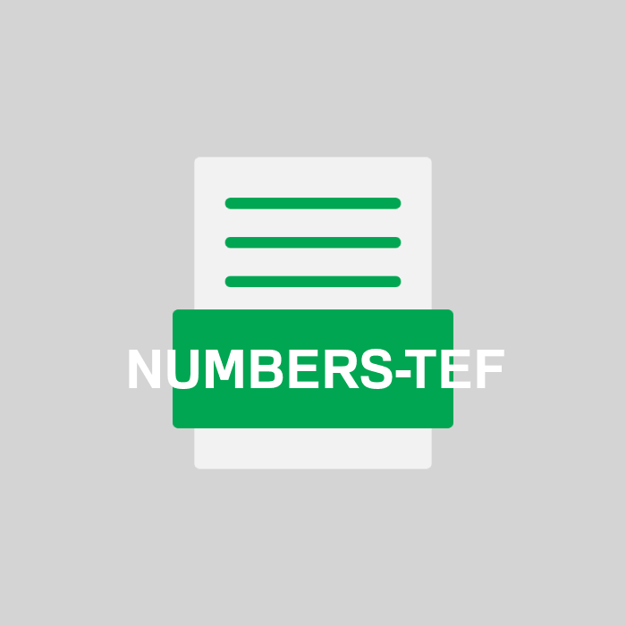 NUMBERS-TEF Endung