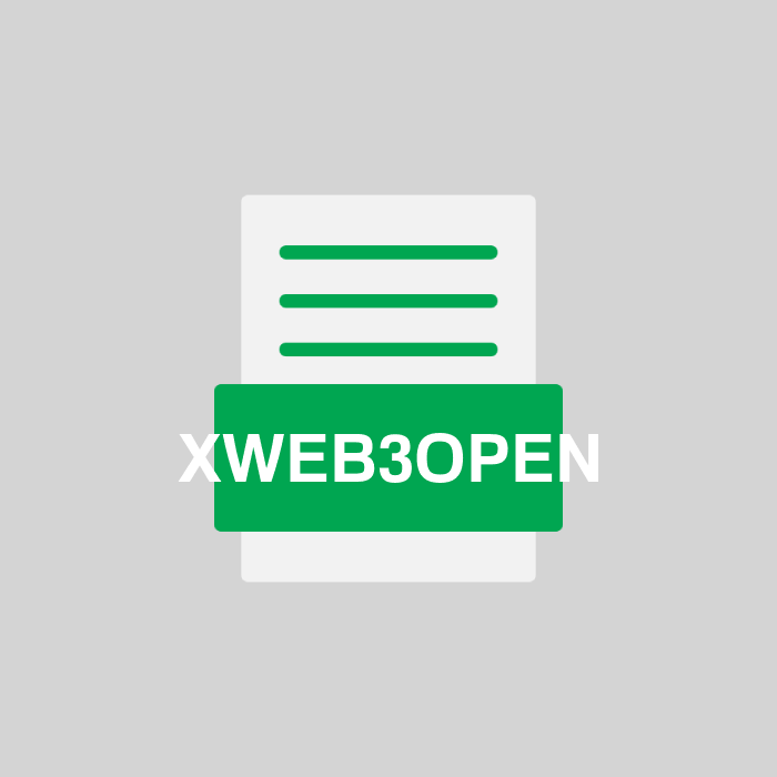 XWEB3OPEN Endung