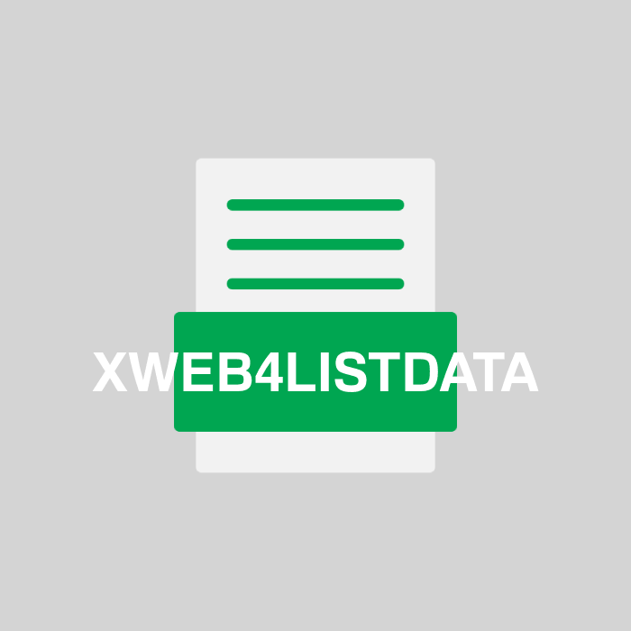 XWEB4LISTDATA Endung