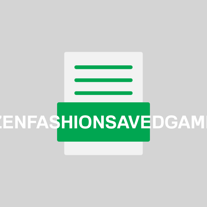 ZENFASHIONSAVEDGAME Endung